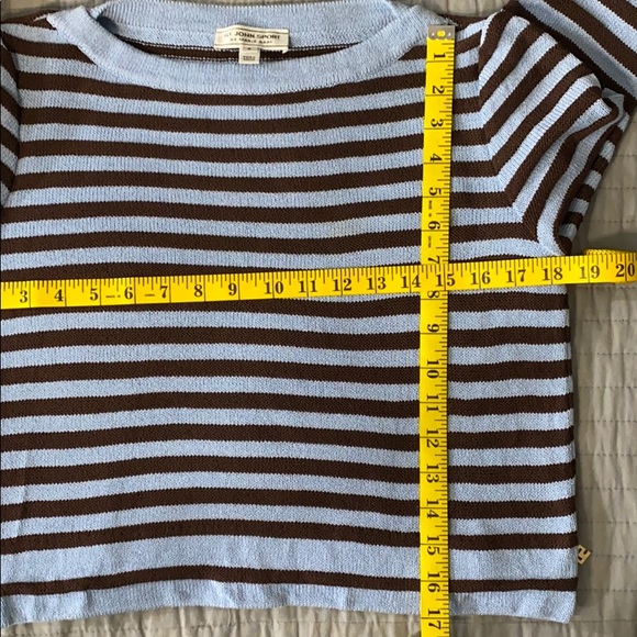 St. John Sweaters St John Sport Blue And Brown Striped Sweater